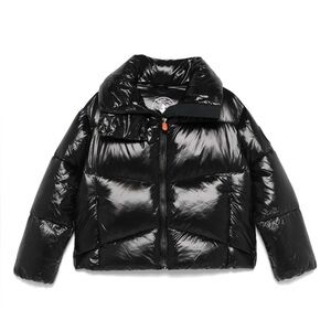 SAVE THE DUCK Girls' Isolda Black Winter Puffer Jacket - Size 6 Years